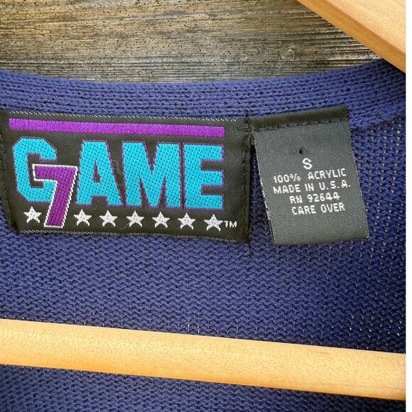 Indiana Pacers Vintage 90s striped Sweater Vest Game 7 brand Size Small baggy - Picture 3 of 6